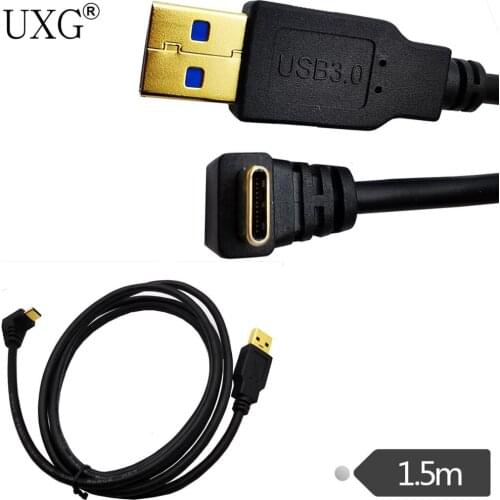 USB 3.0 (Type-A) Male to USB3.1 (Type-C)90 degree Angle 1.5m
