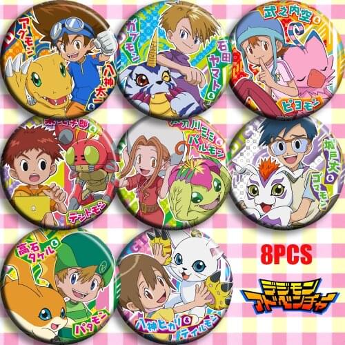 Badge Japan Anime Digimon Adventure Angemon Cosplay Bedge Cartoon Collect Badges For backage Bags Hat Cloth Brooch Pin Toy Gift