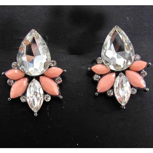 YaYi Jewelry Fashion Green Glass Crystal Rhinestone Dangle Women Ancient Gold Color Wear Ear Band Long Tassel Earrings