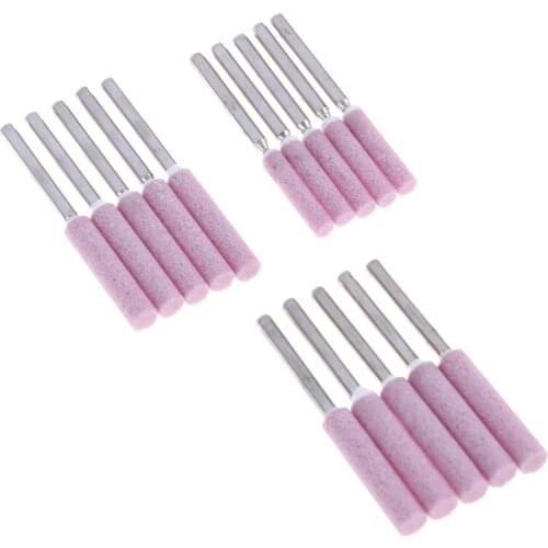 5pcs/set Chain Saw Sharpening Grinding Stone Bits File Rotary Tool 3mm Parts Replacement Tools Accessories