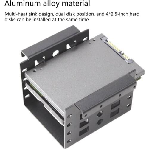 K92F Aluminium Alloy Hard Disk Bay For Placing 4-Layer 2.5-Inch HDD/SSD Hard Disk Chassis Hard Disk Bay Black