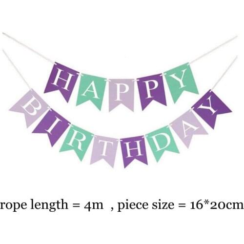 10pcs/pack 16*20cm Paper Flag Purple Green Happy Birthday Letter Live Decoration Black Orange Happy Halloween Letter Banner