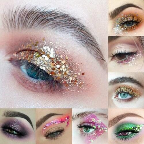 2019 HOT 12Color Fashion Glitter Eyeshadow Powder Pigment Mineral Spangle Makeup Cosmetic Set Long-lasting Liner Combination #01