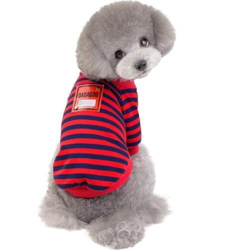 2021Pet Dog Clothes Puppy Vest Yorkshire Terrier T-Shirts Striped Cute Summer Dog Clothes For Small Medium Chihuahua Dogs