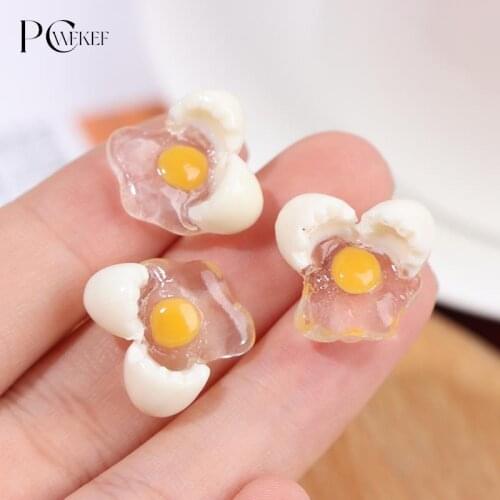 5pcs/lot 1:12 Scale Dollhouse Miniature Mini Broken Egg Model DIY Kitchen Egg Food Diy Resin Toys Accessories