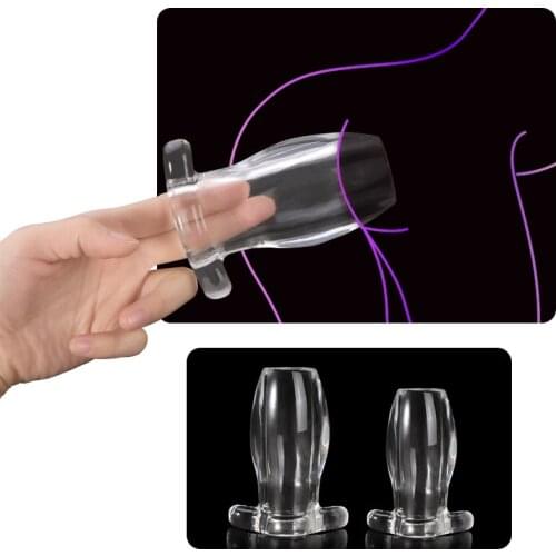 Anal Dilator Plugs and Tunnels Hollow Anal Plug Butt Plug Anal Sex Toy for Gay Men Prostate Buttplug Speculum Vagina Plug Erotic