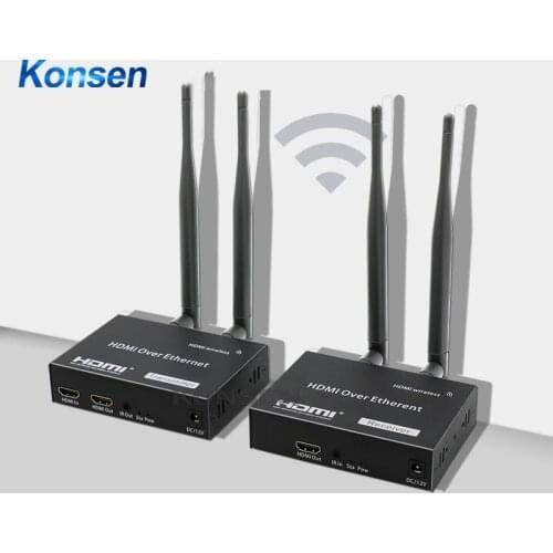200m Wireless HDMI Extender 2.4GHz/5GHz WiFi Transmitter Receiver 1080P 1 TX To Multi RX Support HDMI Loop-out With IR Remote