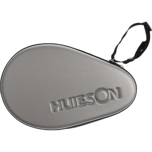 Waterproof Material Table Tennis Racket Hard Case Ping Pong Bat Bag Cover Hold 2 Paddles Silver Dark Blue