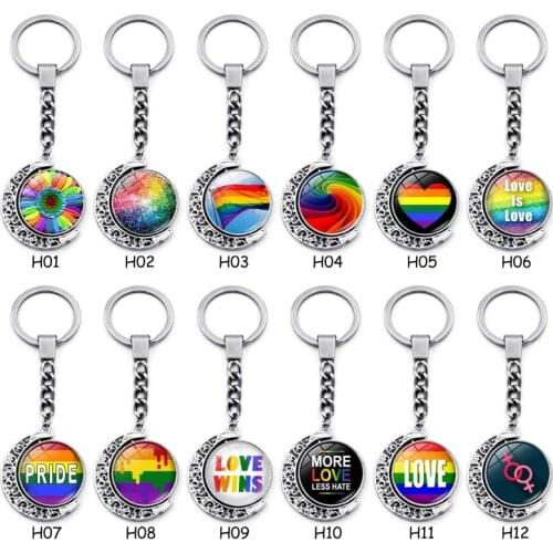 Galaxy Planet Keychain Trendy Solar System Art Picture Glass Ball Key Chain Moon Earth Mars Pendant Universe Jewelry Double Side