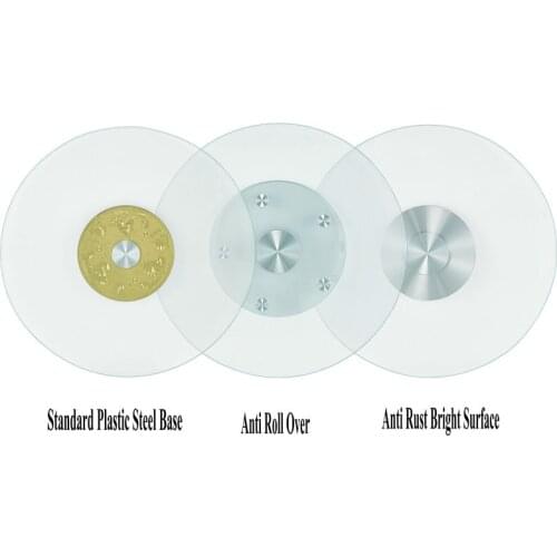 HQ AA01 UPGRADE Stable Tempered Glass Lazy Susan Glass Dining Table Top Turntable Swivel Plate