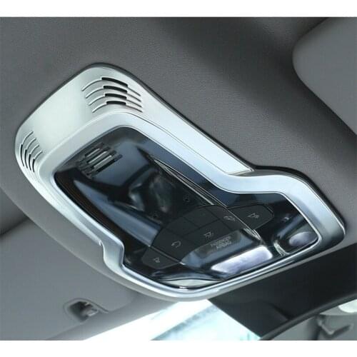 For Alfa Romeo Giulia Stelvio 2017-2020 ABS Chrome Interior Front Row Roof Reading Lamp Frame Cover Trim