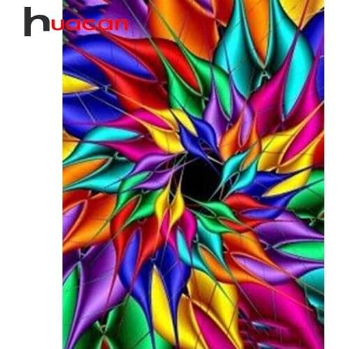 Huacan Full Square&Round Diamond Painting Flower 5d DIY Diamond Embroidery Mandala Decoration Home Art