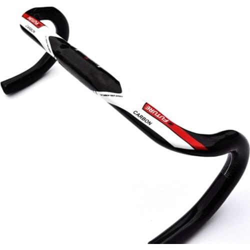 FUTURE Full Carbon Fiber Road Bike curved Handlebar Bent Bar Split Handlebar 31.8mm 400/420/440mm Cycling parts