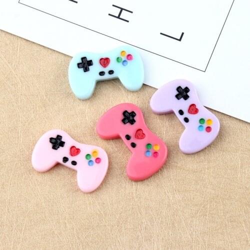 8pcs Slime Filler Game Controller Flat Back Resin Cabochons Craft For Cellphone Case Decoration DIY Accessories Embellishments