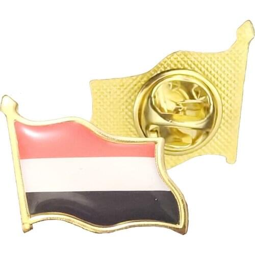 Beautifully Yemen Flag Brooches Enamel Pins Electroplated Gold Military Badge Backpack/Lapel/Collar Decoration Accessories