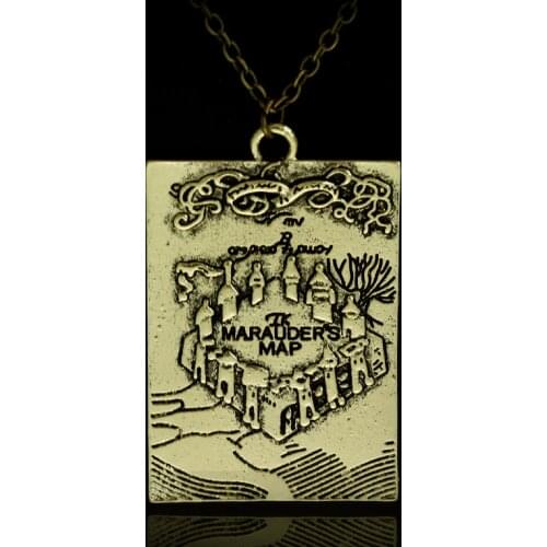 Dongsheng Fashion Jewelry Once Upon A Time Marauders Map Charm Necklace for Women Men Jewelry Accessories -30