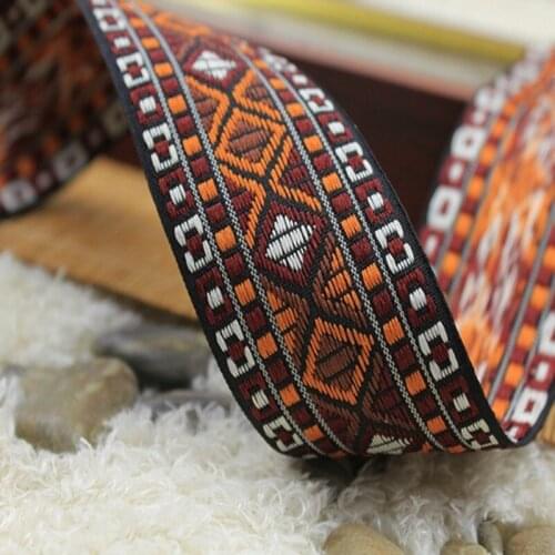4cm nylon national style woven jacquard webbing ribbon,classical style strap ribbon,XERY191011A