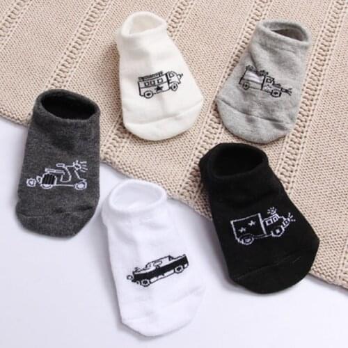 New Childrens Socks Childrens Spring and Summer No-Show Socks Cartoon Smiley Face Hidden Sock Cotton kids ankle Socks