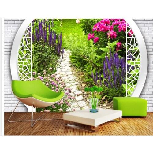 Custom 3d wallpaper Back garden 3D landscape murals 3d wallpaper for room photo wallpaper for walls