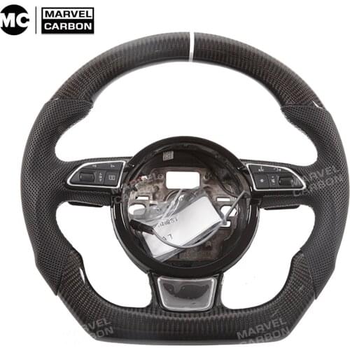 100% Real Carbon Fiber Steering Wheel for Au-di A6 A7
