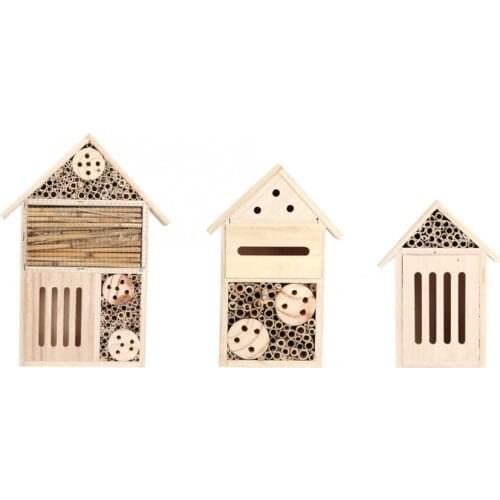 Durable Insect House Wooden Insect Bee House Honey Tools Wood Bee Breeding Shelter Garden Decoration Nests Box Insects Box