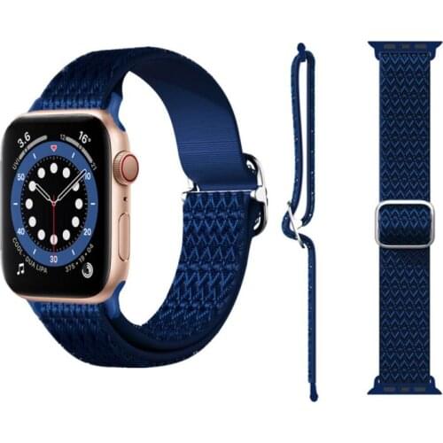 Nylon Strap For Apple Watch Band 44mm 40mm 38mm 42mm 40 44 Mm Fabric Nylon Elastic Bracelet IWatch Series 3 4 5 Se 6 Strap