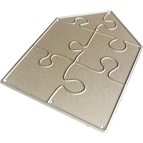 Trapezoid 6-Piece Puzzle Carbon Steel Cutting Dies DIY Scrapbooking Photo Album