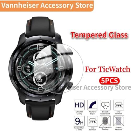 2/3/5PCS Tempered Glass Protection For TicWatch Pro 4G E2 9H Screen Protector For Tic Watch Gtx S E S2 Protective Glass Film