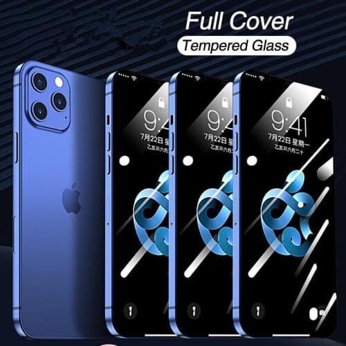 Full Protective Glass For iPhone 11 12 Pro Max XS XR 7 8 6 Plus SE Screen Protector For iPhone 12 Mini 11 Pro Max Tempered Glass