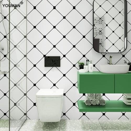 Kitchen Oil-proof Wallpaper Cupboard Stove High Temperature Wall Sticker Bathroom Tile Waterproof Mosaic Self Adhesive Wallpaper