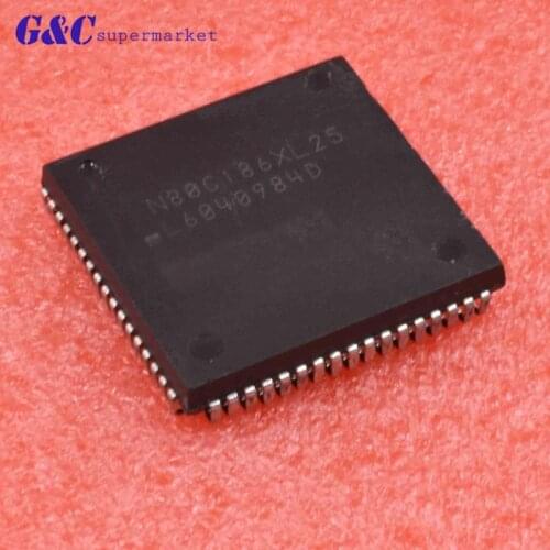 1/5PCS N80C186XL25 80C18 PLCC Encapsulation:16-Bit 68PINS diy electronics