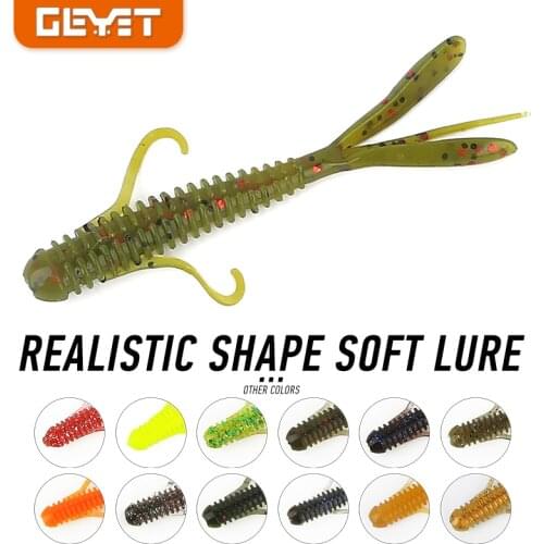 10Pcs Silicone Baits Worm Soft Lures 72mm 1.3g Swimbait Artificial Jigging Wobblers Lure Pike trout Carp bass Fishing Tackle