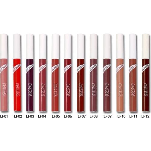 12 Colors/Set Lipstick Matte Lip Gloss Waterproof Cosmetic Kits Long-lasting Not Easy Fade Makeup Tool Beauty Liquid Lipstick