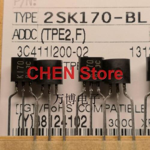 2pcs TOSHIBA 2SK170-BL TO-92 Transistor 2SK170 BL Audio Power Amplifier K170-BL K170