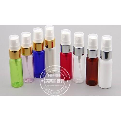 20ml Anodized Aluminum Spray Bottle PET Automizer Sample Refillable Bottle Clear Brown Multicolor 100pcs/lot
