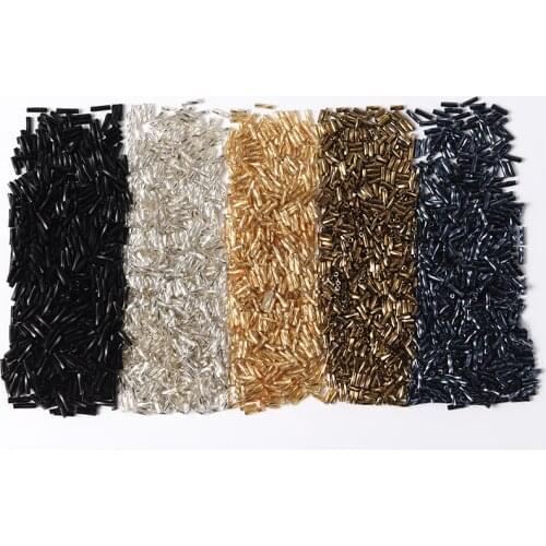 300Pcs Size 2x6mm Twist Bugles Loose Glass Seed Spacer Tube Leptospira Beads for Jewelry Making DIY Garment Sew Accessories