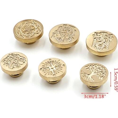 500+ Patterns Wax Seal Stamp Retro Wood Stamp Kits Copper Head-Symbol Series