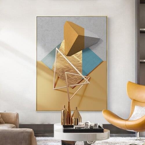 Abstract Geometries Painting Pictures Wall Art Luxury Picture for Living Room Modern Industrial Canvas Poster Print Home Decor
