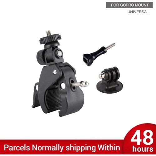 Bike Bicycle Motorcycle Handlebar Handle Clamp Bar Mount Tripod Adapter for GoPro 9 8 7 6 5 4 Yi 4K Sjcam Eken Camera Accessory
