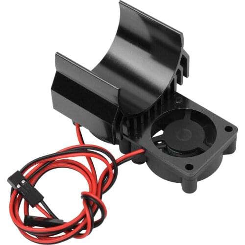 HobbyPark Aluminum Motor Heat Sink w/Cooling Twin Fans fit Size Brushless Engine Motor for 1/10 RC Car Truck Buggy Crawler