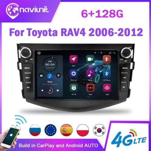 Car intelligent system 2 din radio android 10 screen For Toyota RAV4 2006-2012 Carplay auto audio Multimedia video players 2DIN