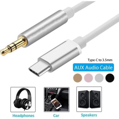 Car Aux Cable Type C To 3.5mm Jack Adapter Speakers Headphones USDC To Audio Cord For Xiaomi 11 10 Huawei Mate40 P40 Pro Oneplus