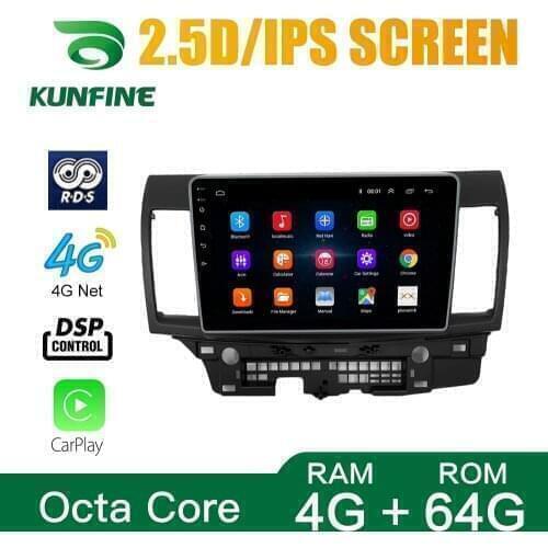 Octa Core Android 10.0 Car DVD GPS Navigation Multimedia Player Deckless Car Stereo for Mitsubishi Lancer 2006-2018 Radio