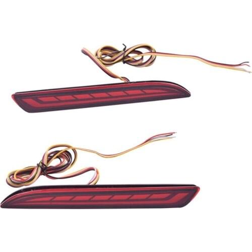 Car Reflector Dynamic Flowing Tail Rear Bumper Light with Turn Signal for Honda Odyssey 2015 2016 2017 2018 2019