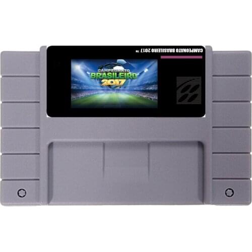 Campeonato brasil 2017 16 bit NTSC Big Gray Game Card For USA Version Game Player