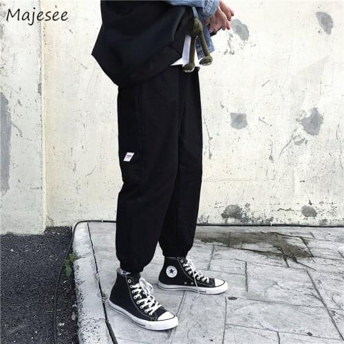 Casual Pants Men Design Bundle Feet Loose Ankle-length Cargo Pant Summer Streetwear Jogger All-match Tooling Korean Fashion Male