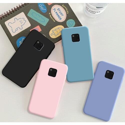 Case For Huawei Mate 20 Pro Case Soft TPU Silicone Case Solid Color Protective Phone Shell For Mate 20 Pro Back Cover Cases
