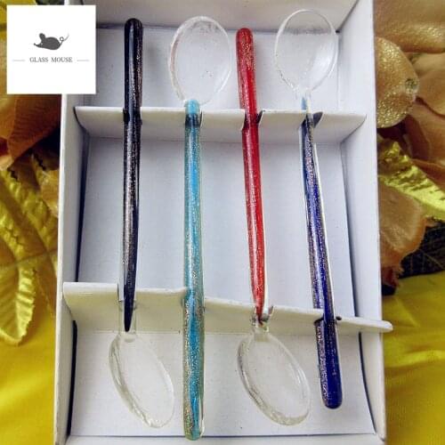 GLASS MOUSE Tea Scoops