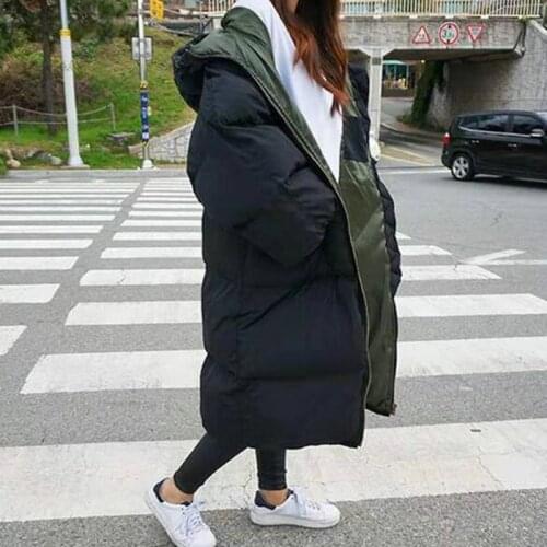 Autumn Winter Jacket Women Parka Warm Thick Long Down Cotton Coat Female Loose Oversize Hooded Women Winter Coat Outerwear Q114
