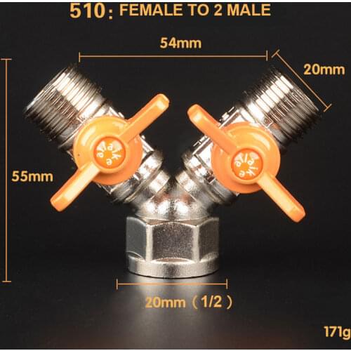 Brass Chrome Ball Gas Valve G1/2" BSPP For Gas Liquid Water ON/OFF Ball Valve 510